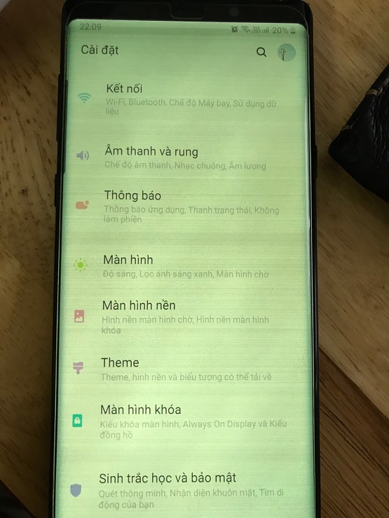 	Thu mua Samsung dòng Note,dòng S bị xanh màn hình